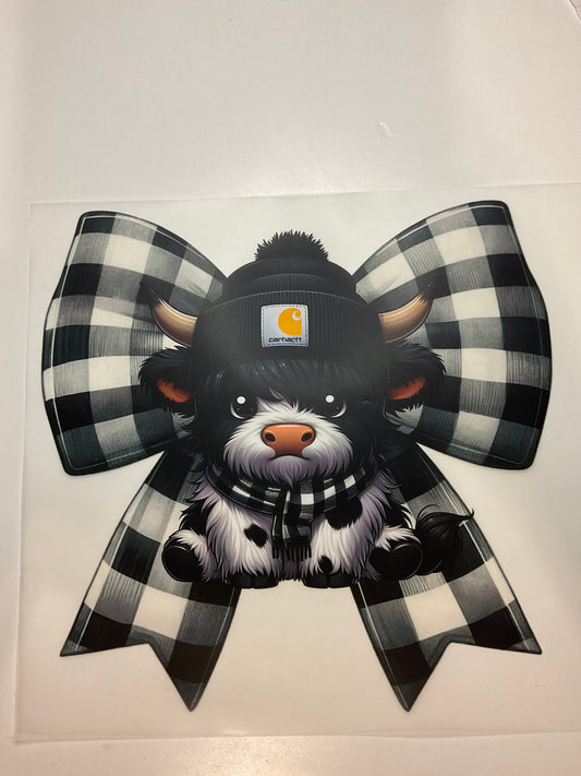 Black cow bow
